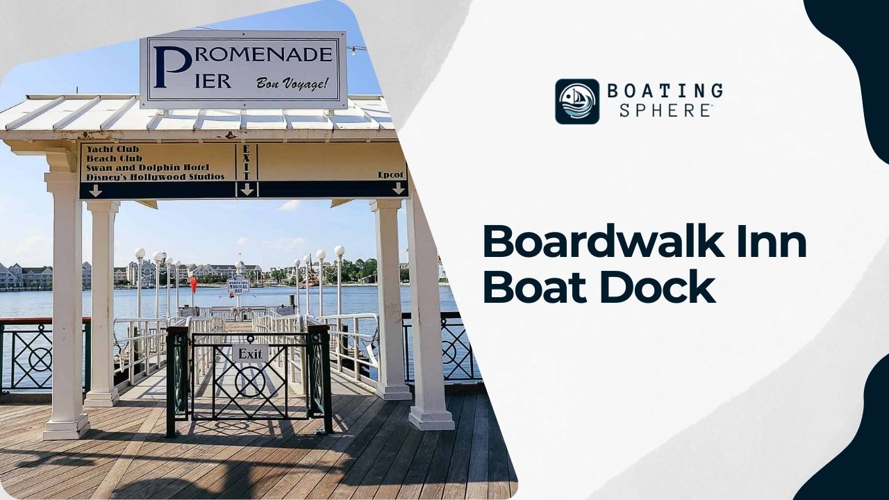 Description of the boat dock services at Disney's Boardwalk Inn.