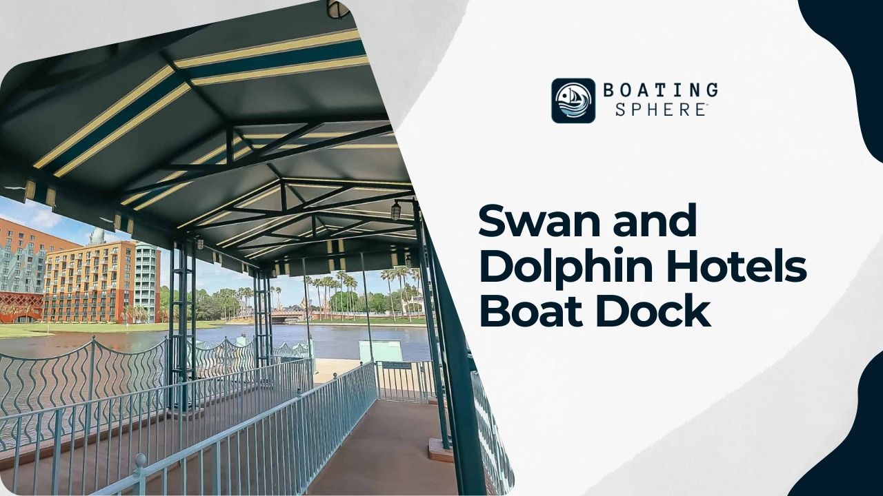 Information on the boat dock facilities at the Swan and Dolphin Hotels.