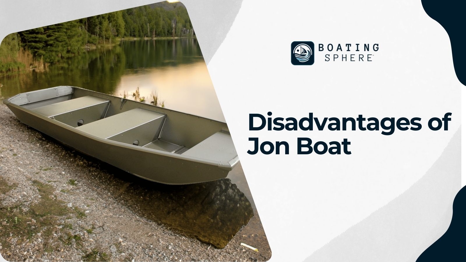 Limited space and stability in rough water are key drawbacks of jon boats, affecting comfort and safety.