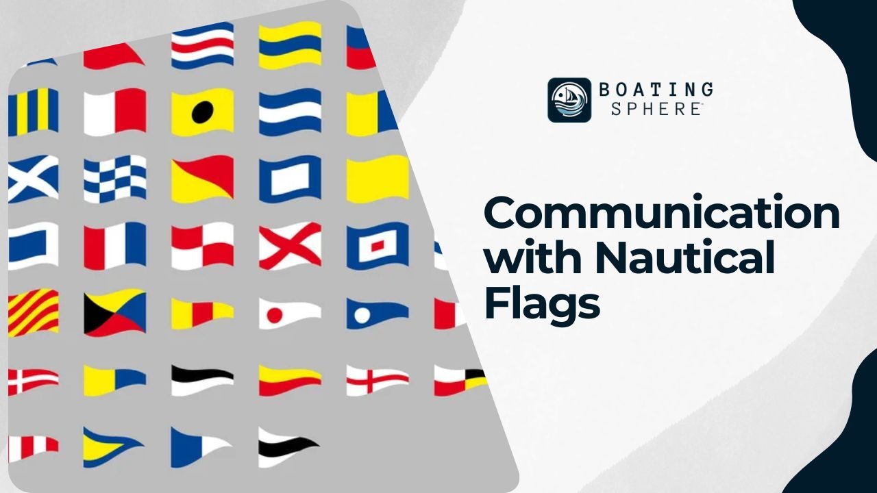 Using flag signals to convey messages between ships or between ship and shore.