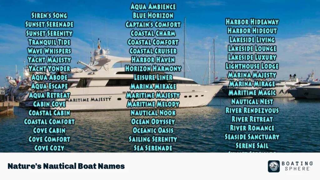 Nature's Nautical Boat Names